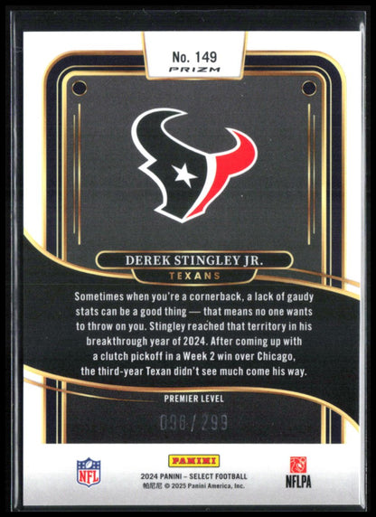 Derek Stingley Jr. Copper Shock /299