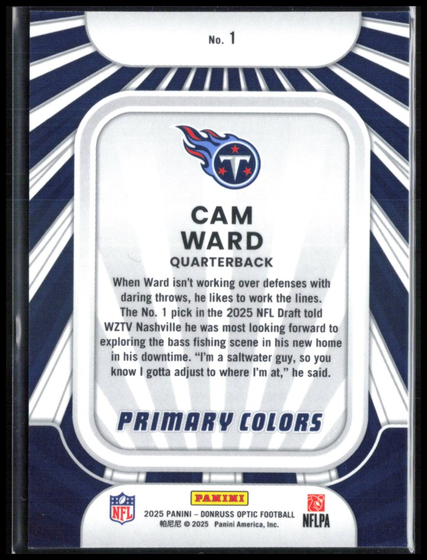 Cam Ward RC Primary Colors
