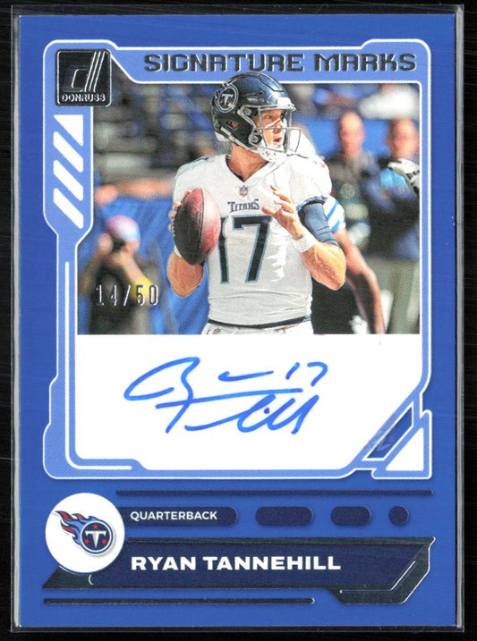 Ryan Tannehill Auto Signature Marks 2022 Donruss /50