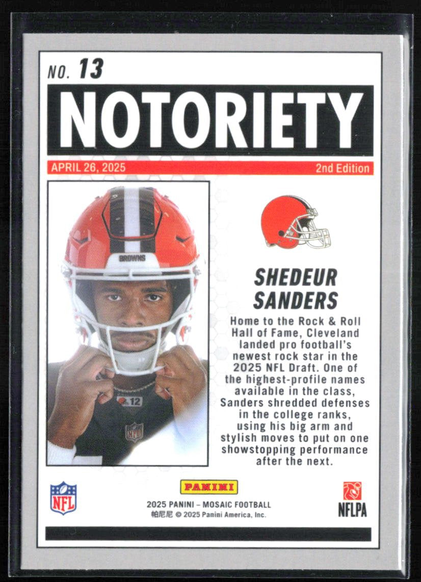 Shedeur Sanders RC Notoriety