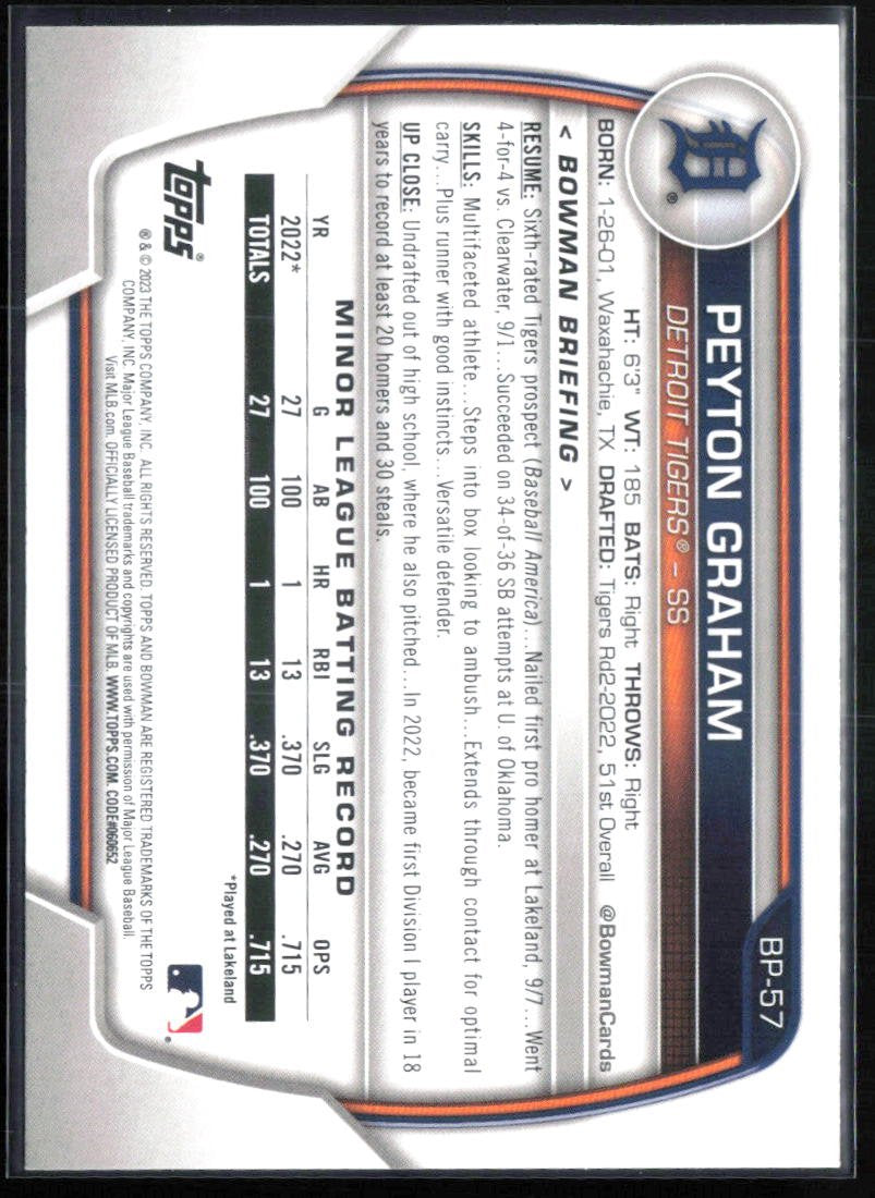 Peyton Graham 1st Bowman Green /99