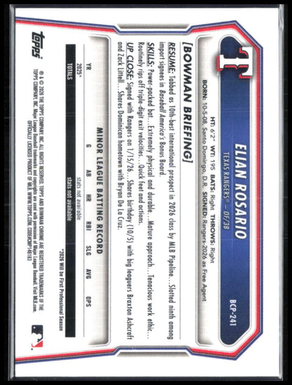 Elian Rosario 1st Bowman Mojo
