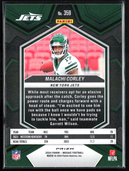 Malachi Corley RC Mosaic Prizm