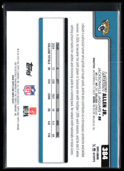 LeQuint Allen Jr RC Pigskin Parallel