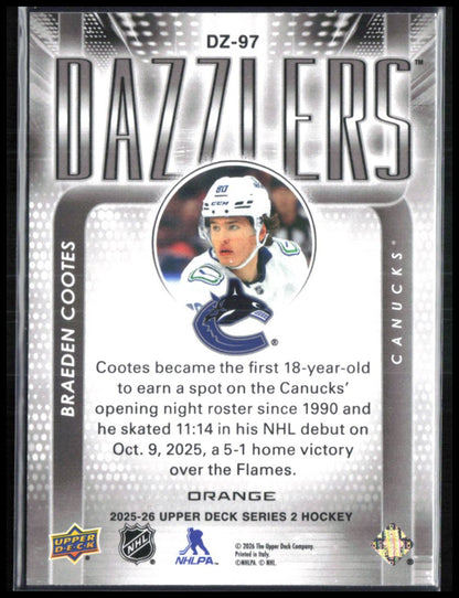 Braeden Cootes Orange Foil