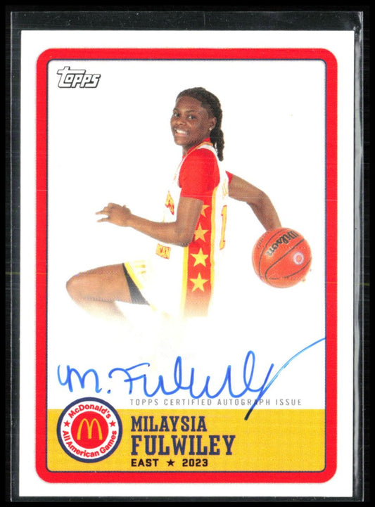 Milaysia Fulwiley Auto  2023 Topps Chrome McDonald's All American