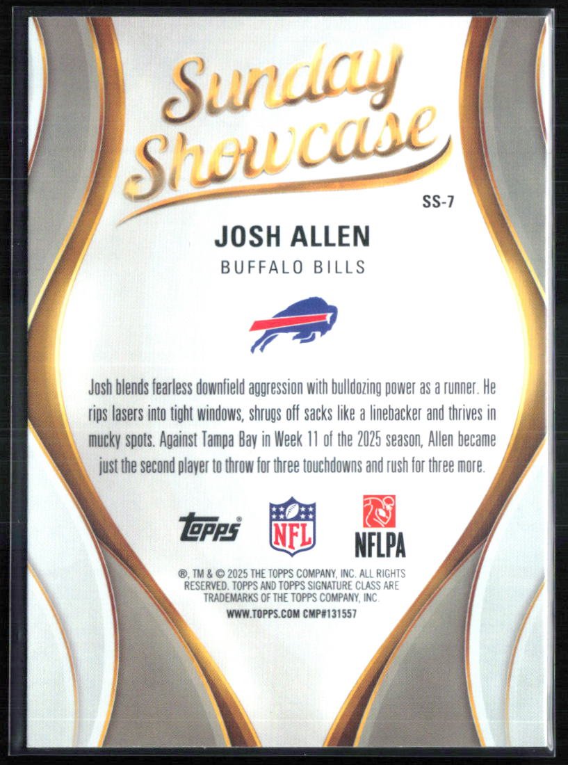 Josh Allen Sunday Showcase