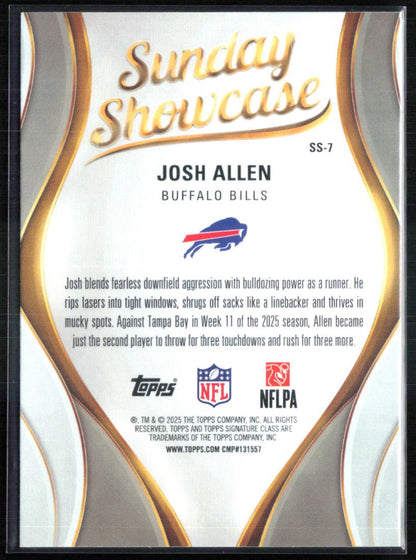 Josh Allen Sunday Showcase