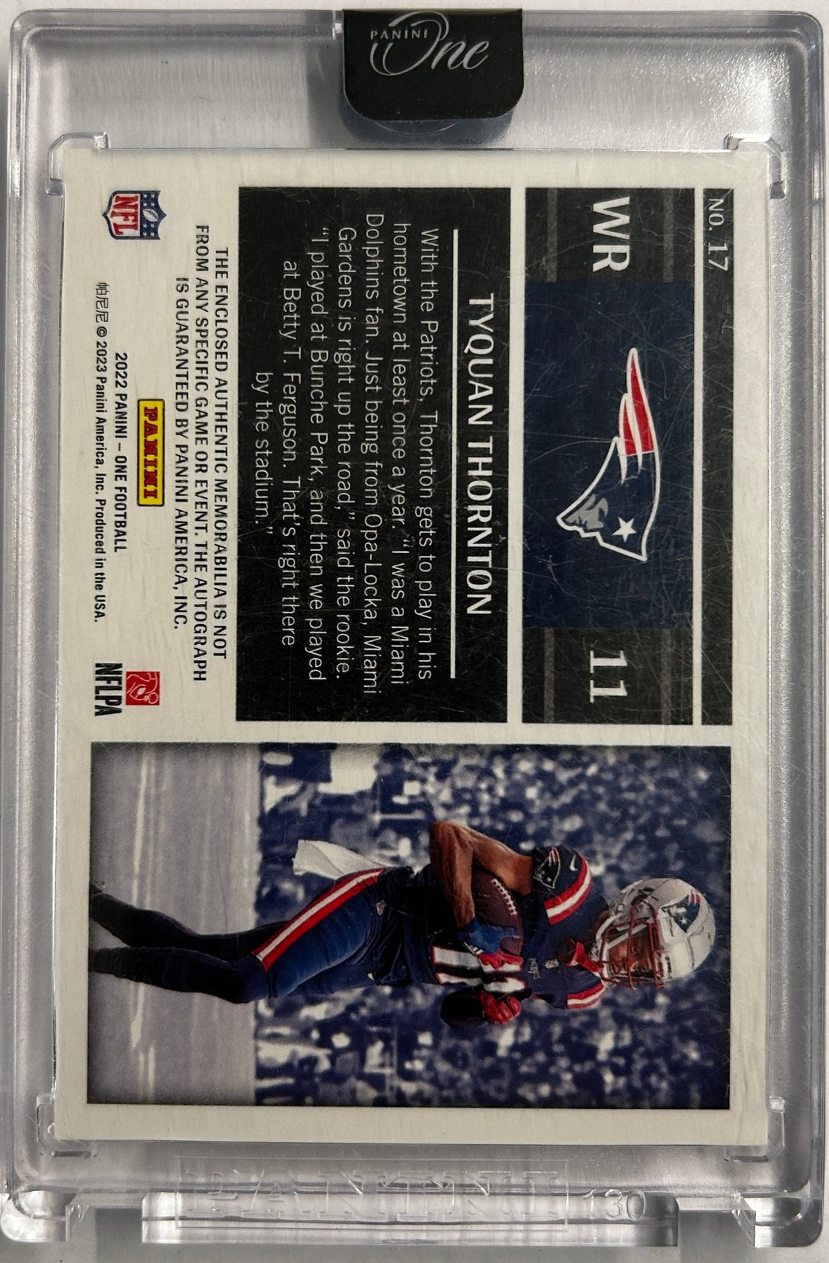 Tyquan Thornton RC Patch Auto /199 Panini One