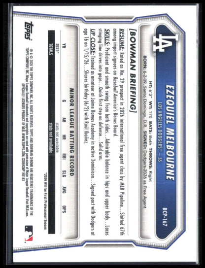 Ezequiel Melbourne 1st Bowman Mojo