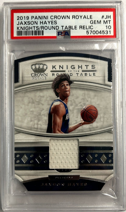 Jaxson Hayes Patch 2019 Crown Royale Knights at the Round Table PSA 10