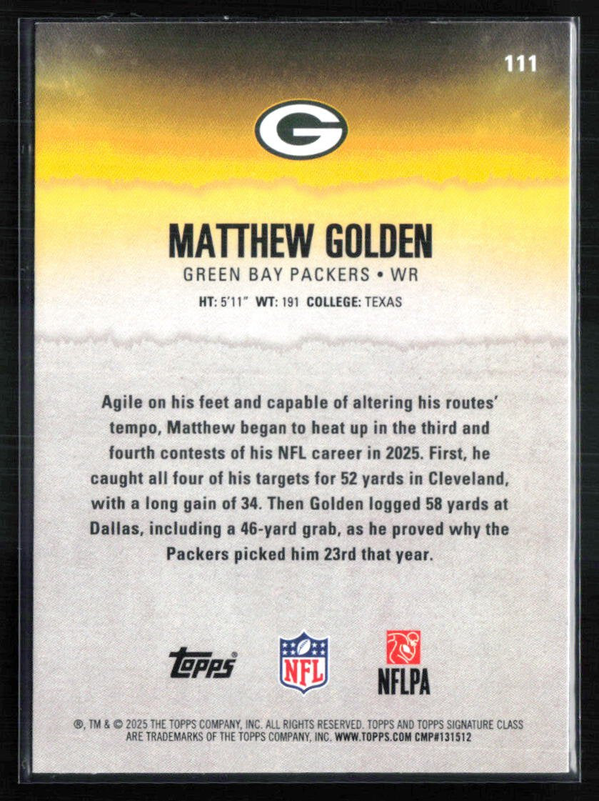 Matthew Golden RC Yellow
