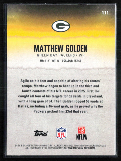 Matthew Golden RC Yellow