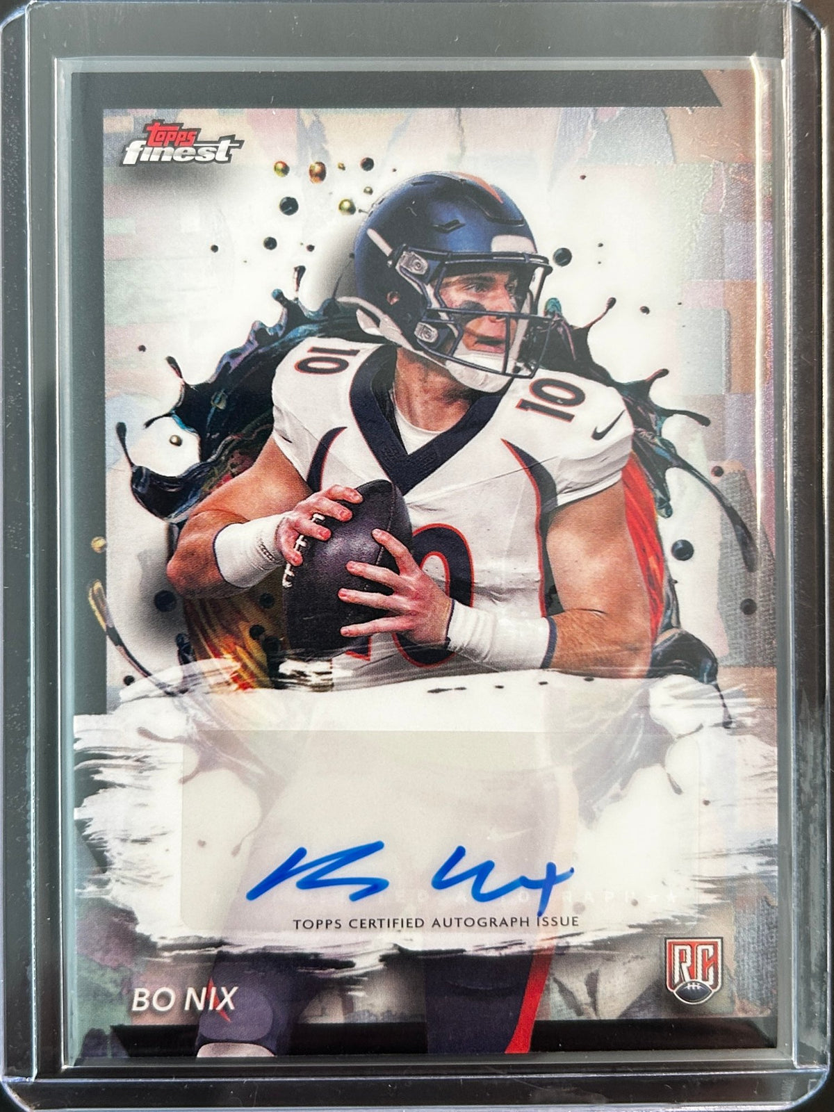 Bo Nix RC Auto 2024 Topps Finest #RFA-BN