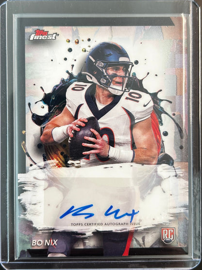 Bo Nix RC Auto 2024 Topps Finest #RFA-BN