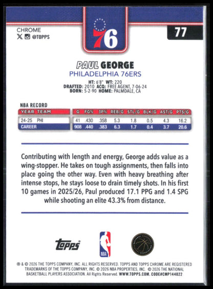 Paul George X-Fractor