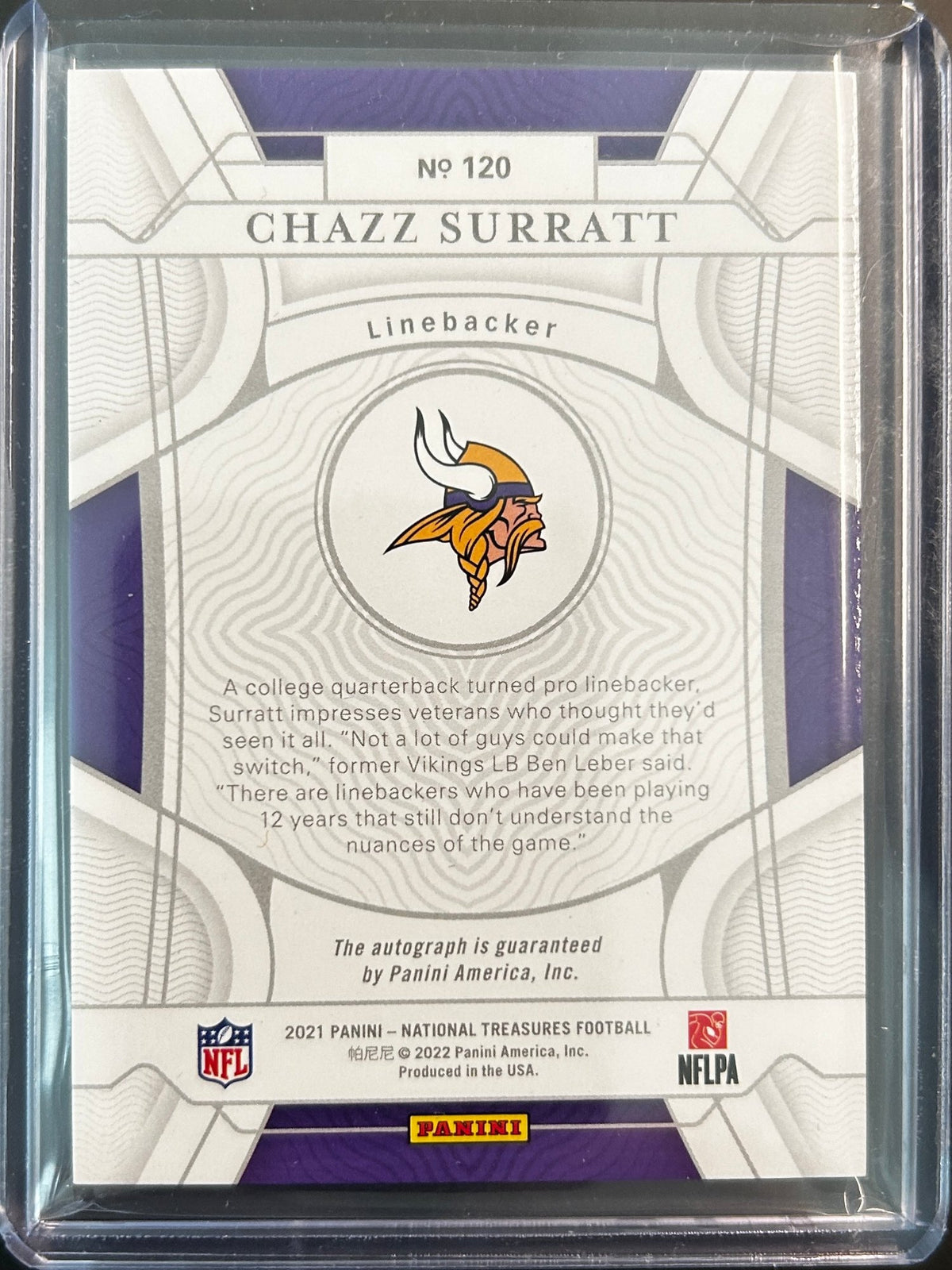 Chazz Surratt RC Auto /35 2021 National Treasures