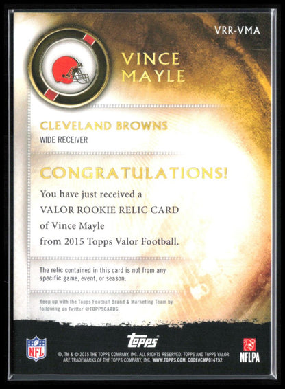 Vince Mayle RC Relic /99