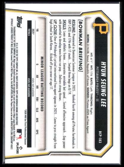 Hyun Seung Lee 1st Bowman Chrome