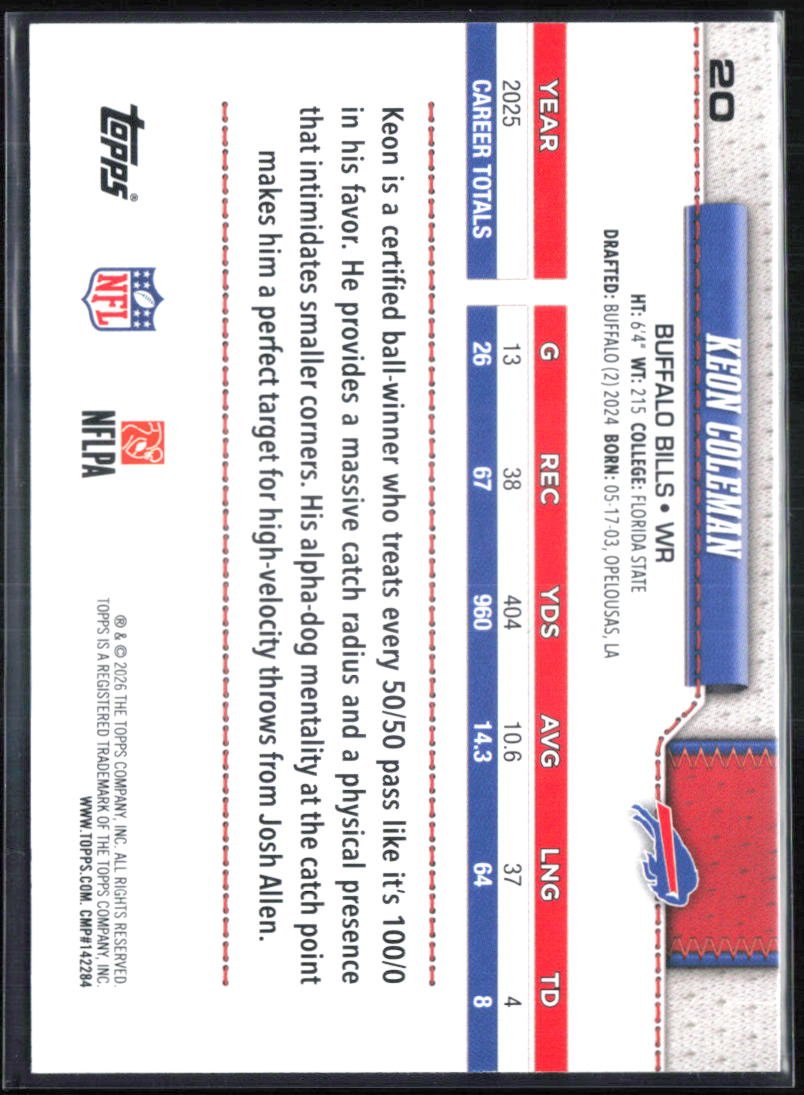 Keon Coleman Foil