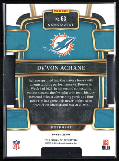 De'Von Achane RC Silver Die-Cut