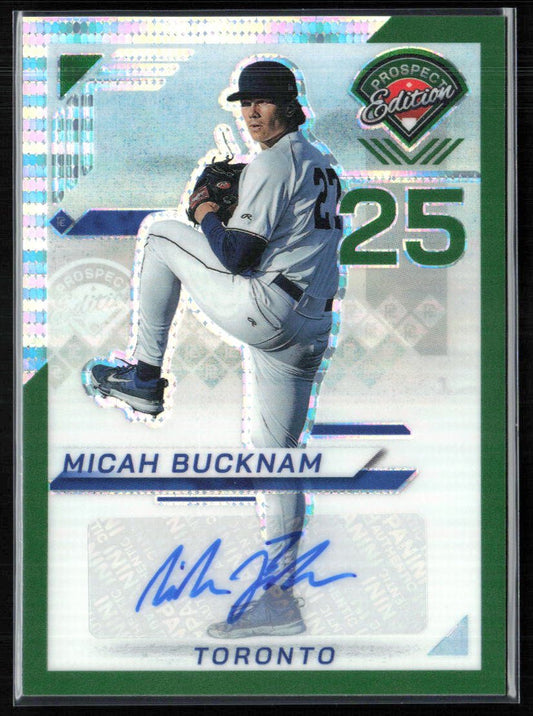 Micah Bucknam Auto Green /25 2025 Prospect Edition