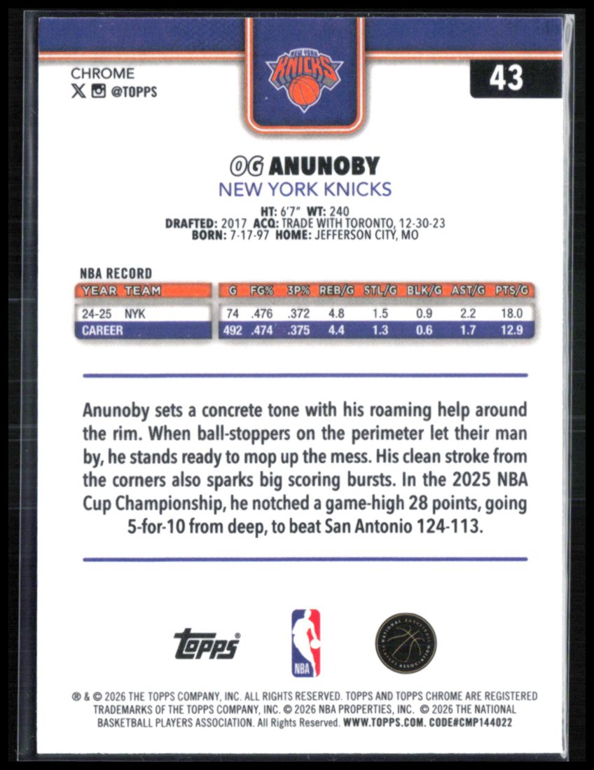 OG Anunoby X-Fractor