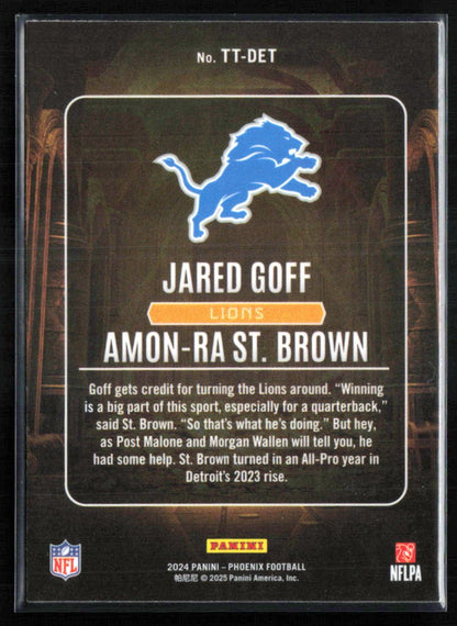 Jared Goff / Amon-Ra St. Brown Treasured Tandems Lazer