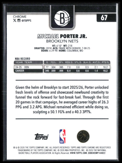 Michael Porter Jr. X-Fractor