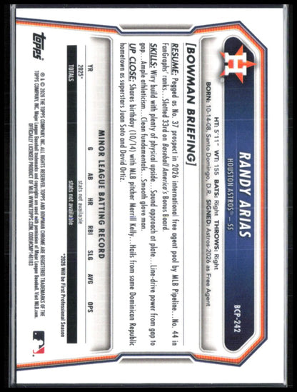 Randy Arias 1st Bowman Mojo