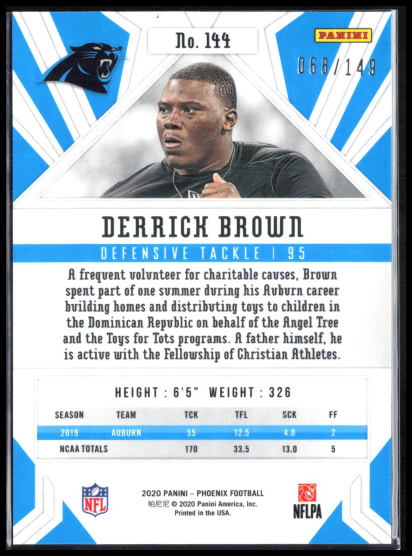 Derrick Brown RC Purple /149