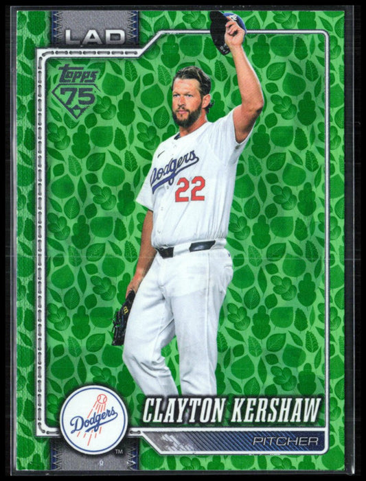 Clayton Kershaw Green Leaves