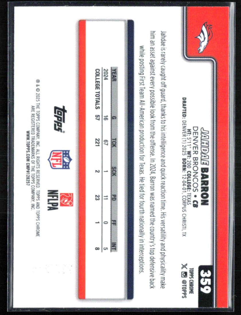 Jahdae Barron RC Yellow Wave /275