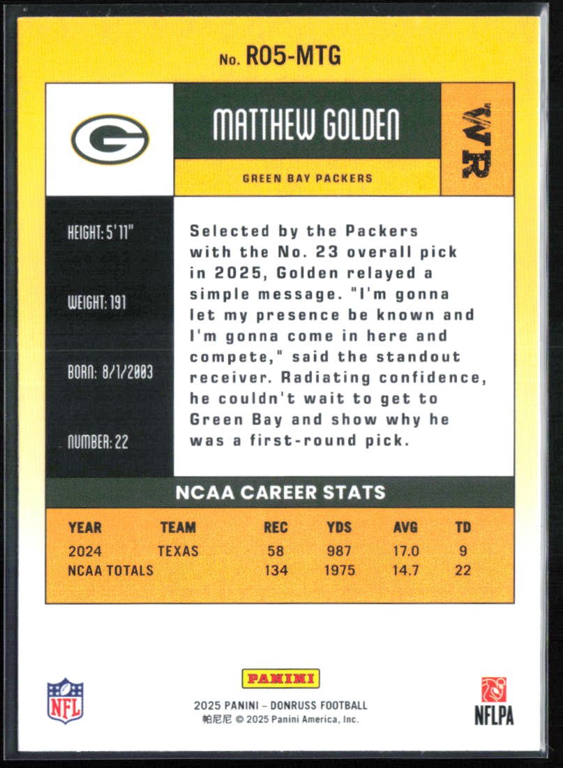 Matthew Golden RC