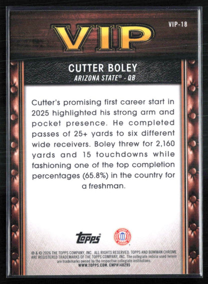 Cutter Boley VIP