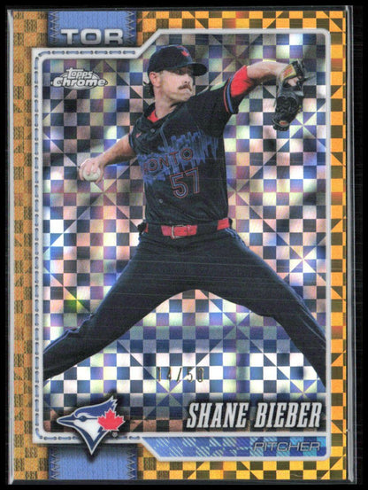 Shane Bieber Gold X-Fractor /50