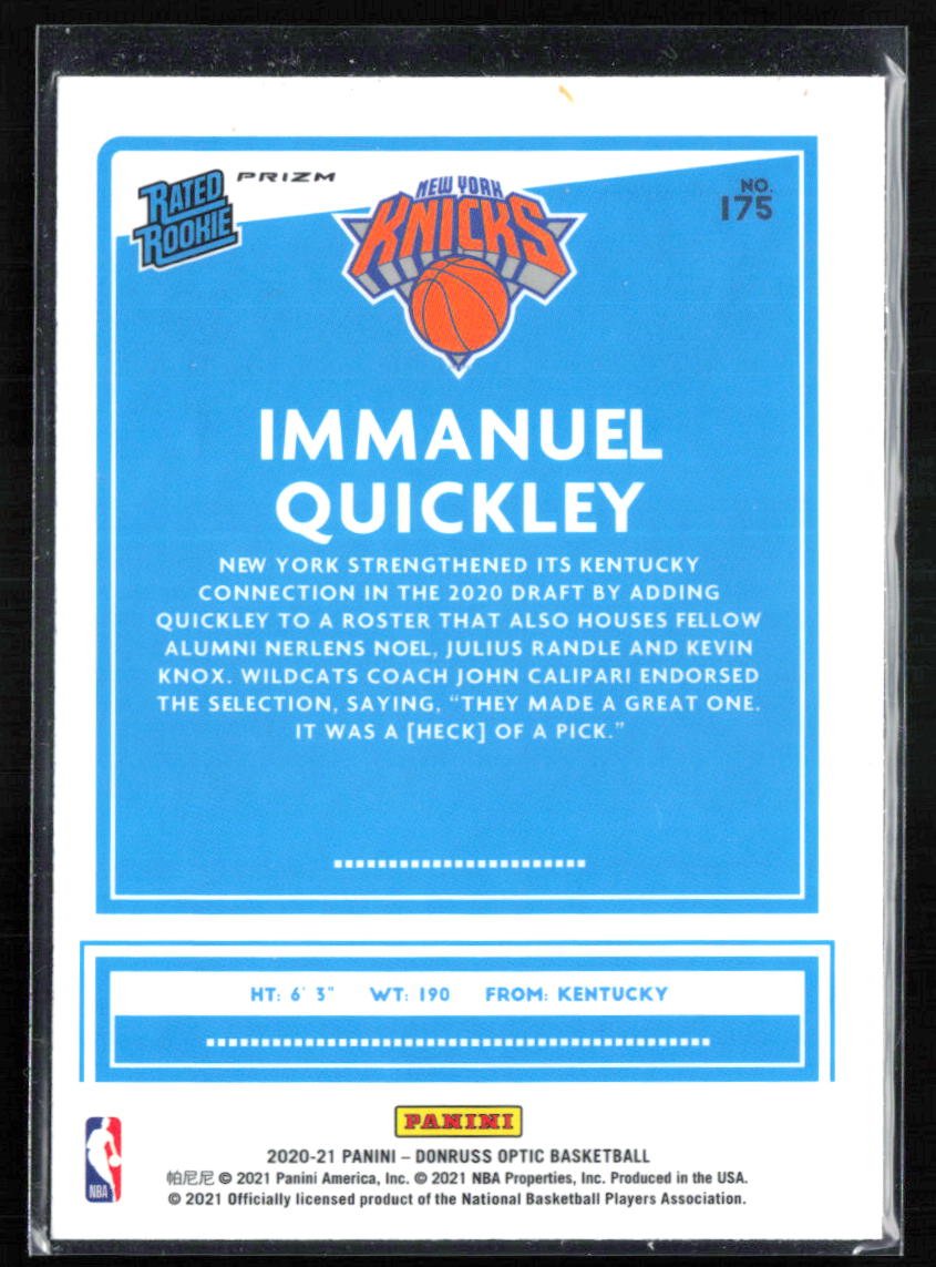 Immanuel Quickley RC Purple Holo