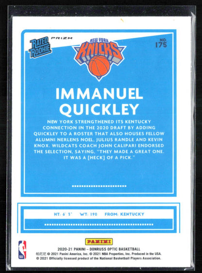 Immanuel Quickley RC Purple Holo