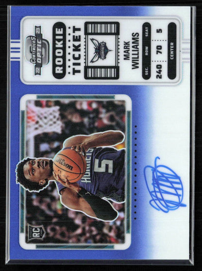 Mark Williams Auto Blue /49 Rookie Ticket Holo
