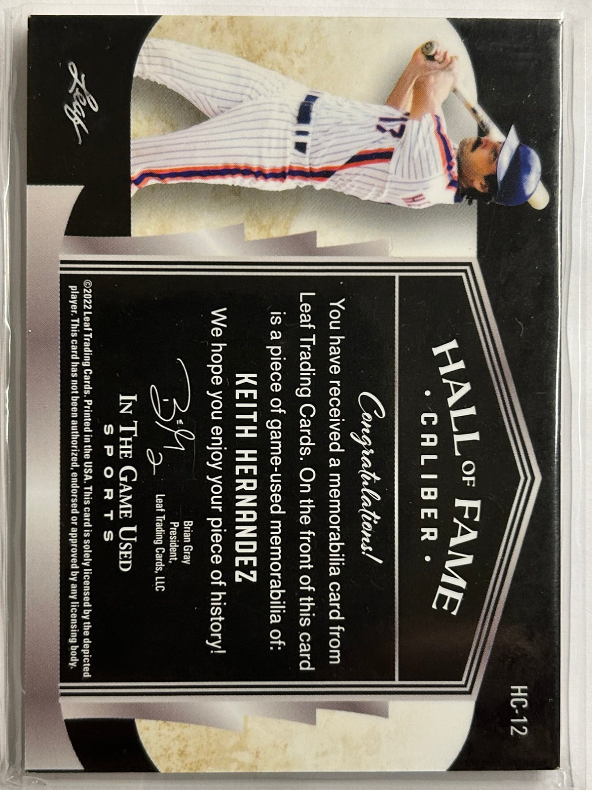 Keith Hernandez Game-Used Patch /4