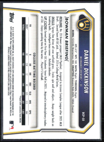 Daniel Dickinson 1st Bowman Laser