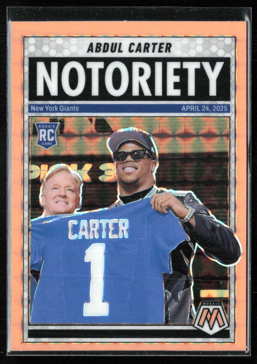 Abdul Carter RC Notoriety Orange Mosaic