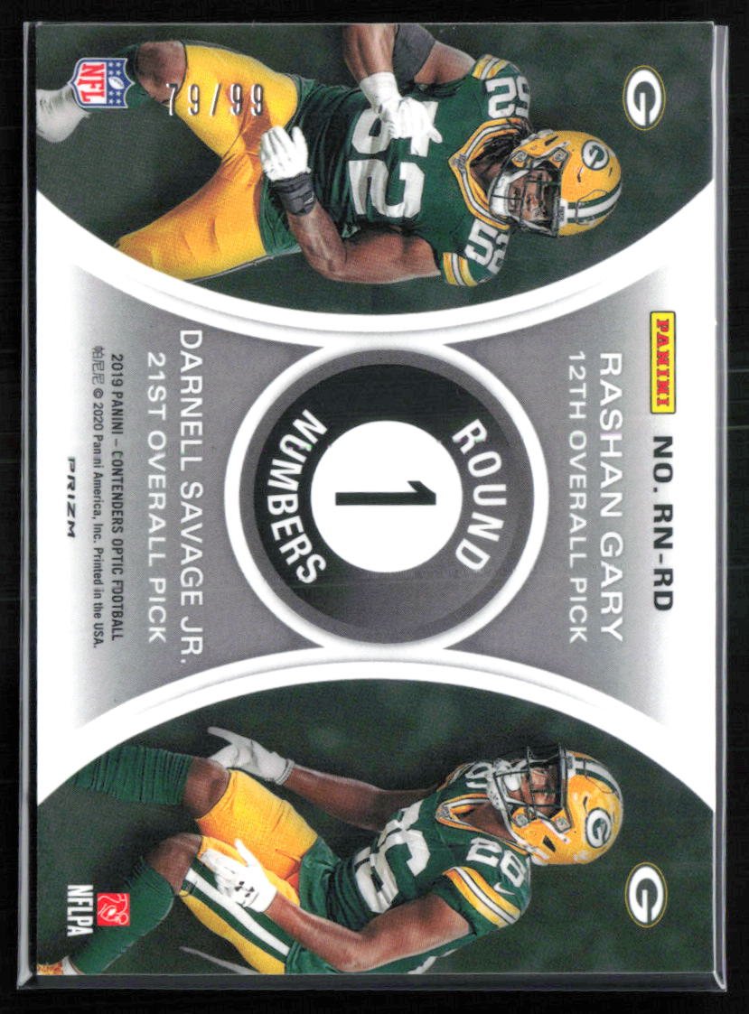Rashan Gary / Darnell Savage Jr. Round Numbers Holo