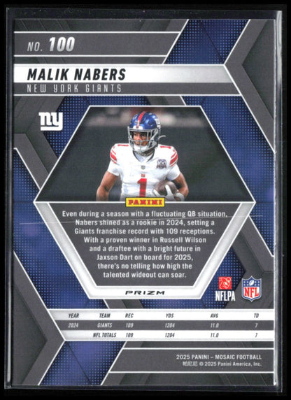Malik Nabers Green Mosaic