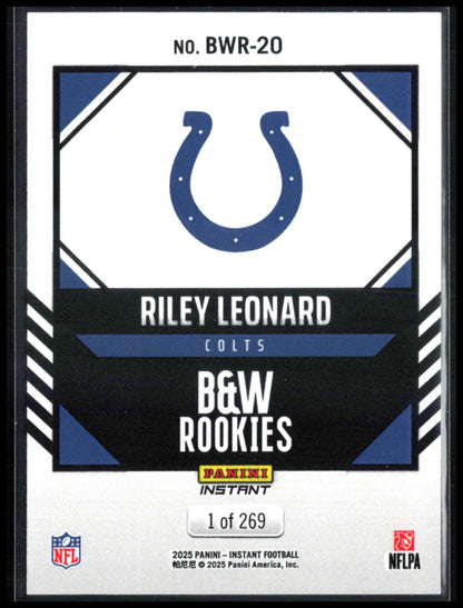 Riley Leonard RC B&W Rookies
