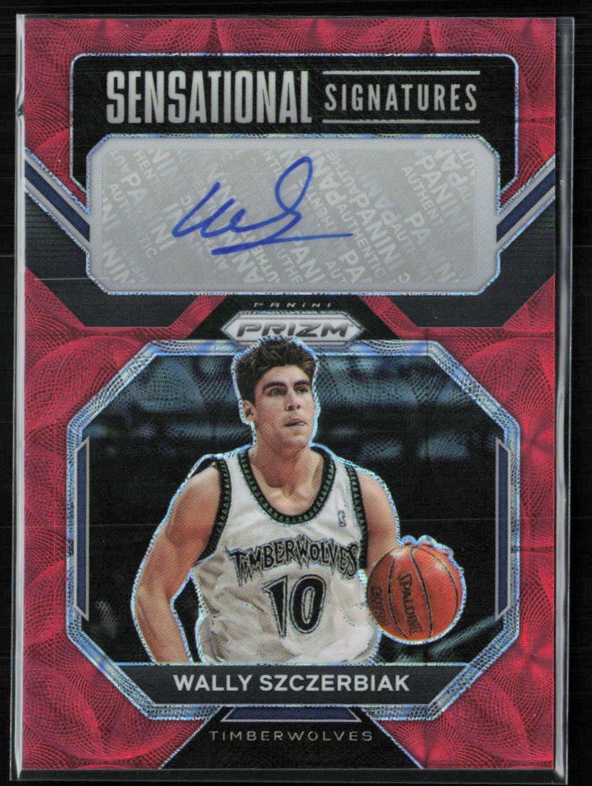 Wally Szczerbiak Auto Red Scope Sensational Signatures