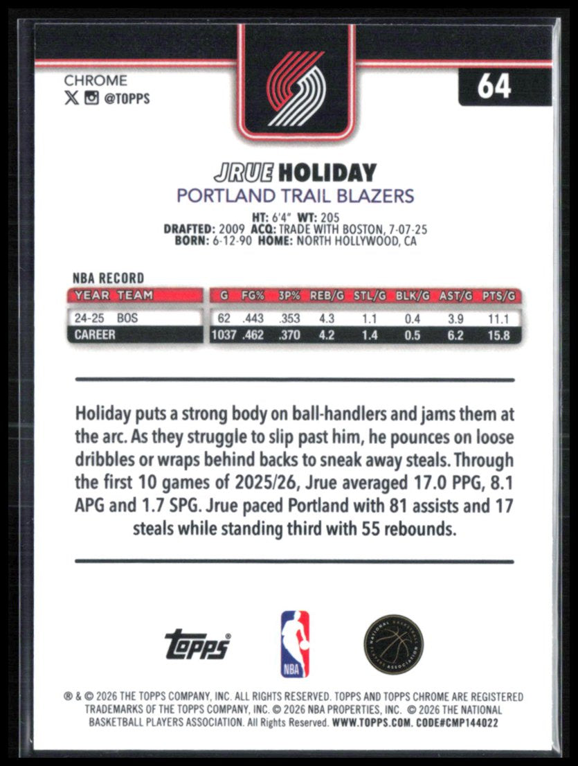 Jrue Holiday X-Fractor