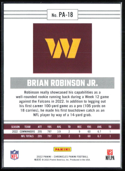 Brian Robinson Jr. RC Red Foil /149
