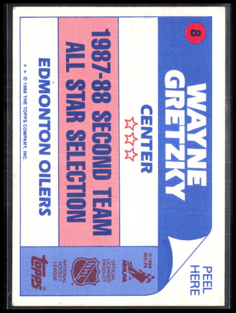 Wayne Gretzky 1988 Sticker Inserts