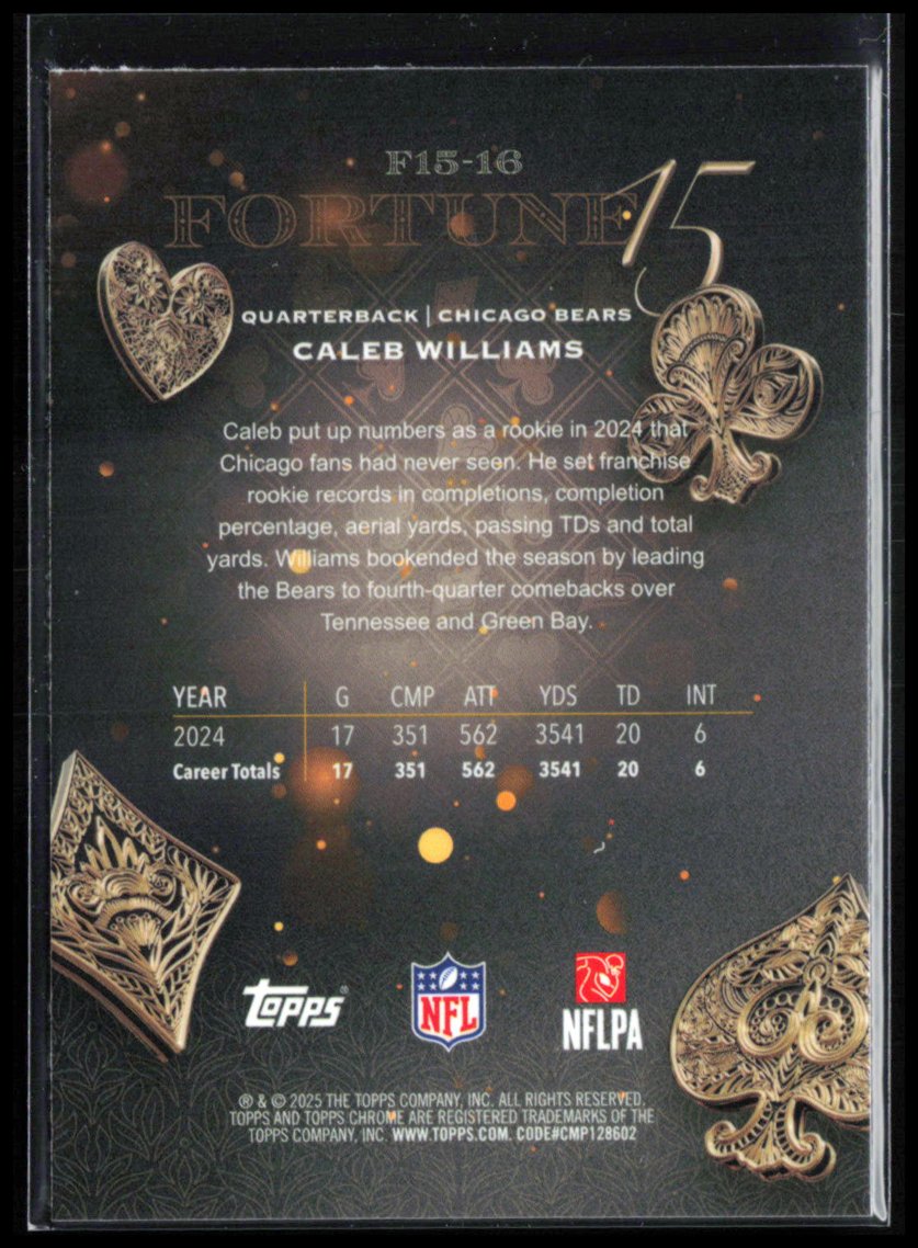 Caleb Williams Fortune 15
